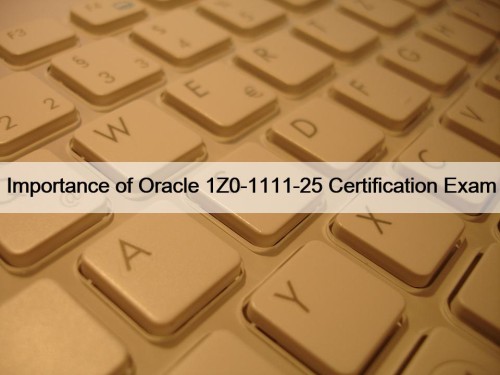 Importance of Oracle 1Z0-1111-25 Certification Exam